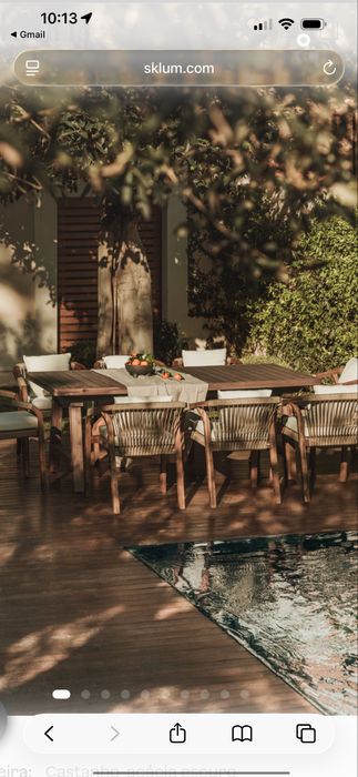 Vendo mesa de jardim nogueira Sklum