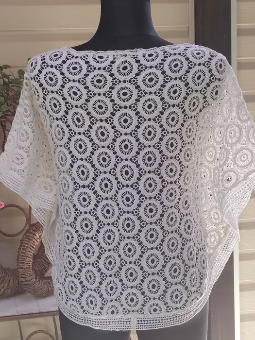 Bluzka koronka bawełniana Zara-Basic