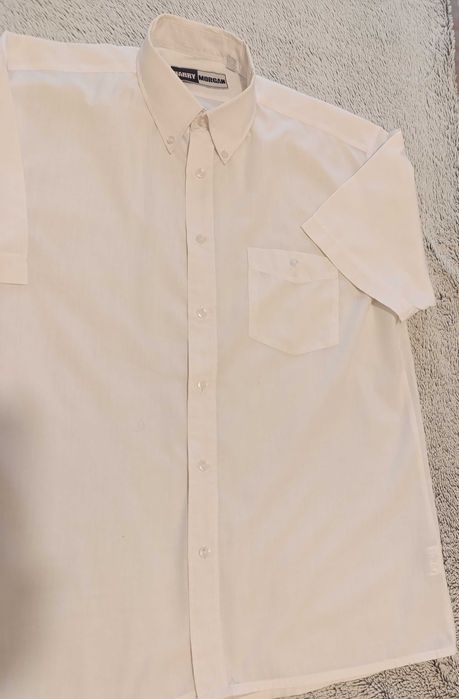 Camisa Branca, Clássica, manga Curta - Tam M - Marca Harry Morgan