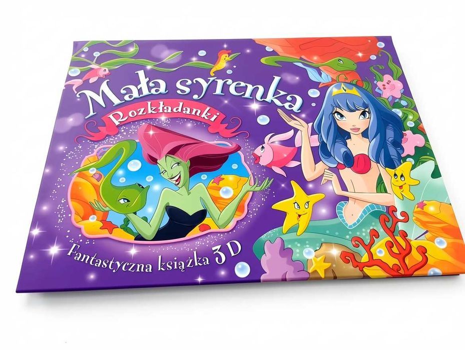 D167 Książka Mała Syrenka Rozkładanki Fantastyczna Książka 3D Dla Dzieci Bajka Efekty Przestrzenne Pop-Up Ilustrowana Kolorowa Edukacyjna Prezent