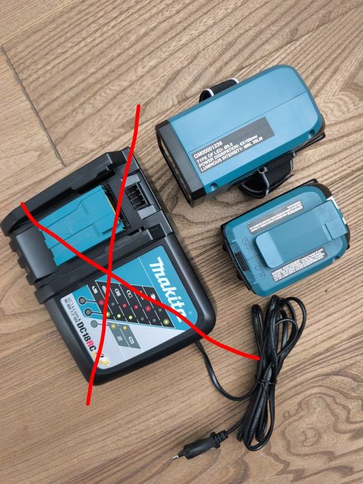 Makita  ліхтарі DML186, перехідник ADP05