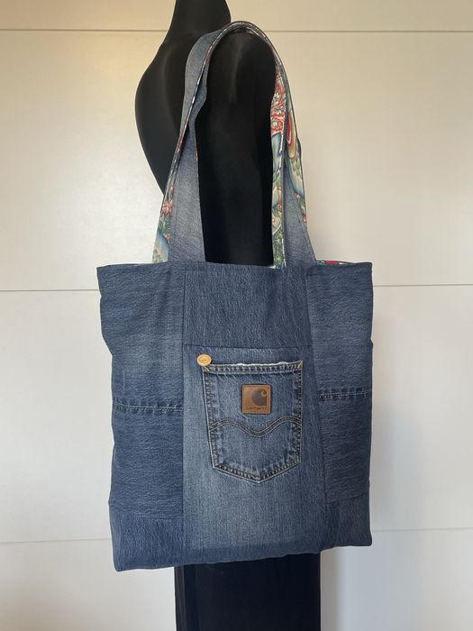 Torba shopper totebag jeans recykling