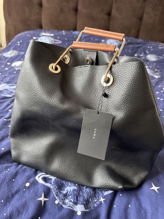 Сумка Zara чорна стильна
