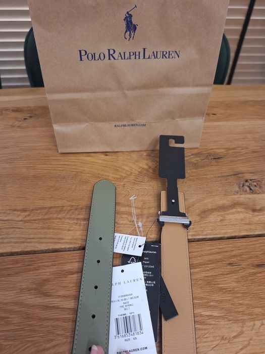 Lauren Ralph Lauren, damski pasek dwustronny skórzany, r. XS