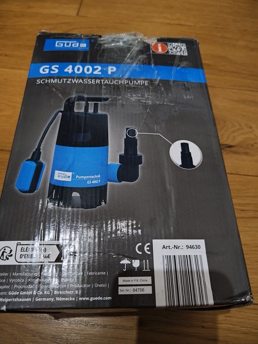 Pompa do wody zatapialna Güde GS 4002 P nowa