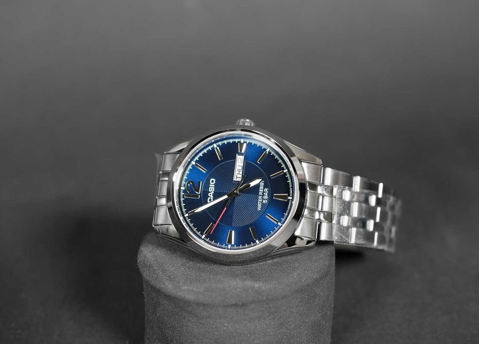 Casio MTP-1335DJ-2A Blue з браслетом з нержавіючої сталі