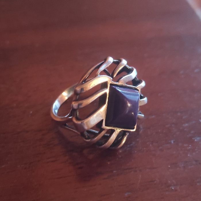 Srebrny Pierścionek Autorski Retro Vintage