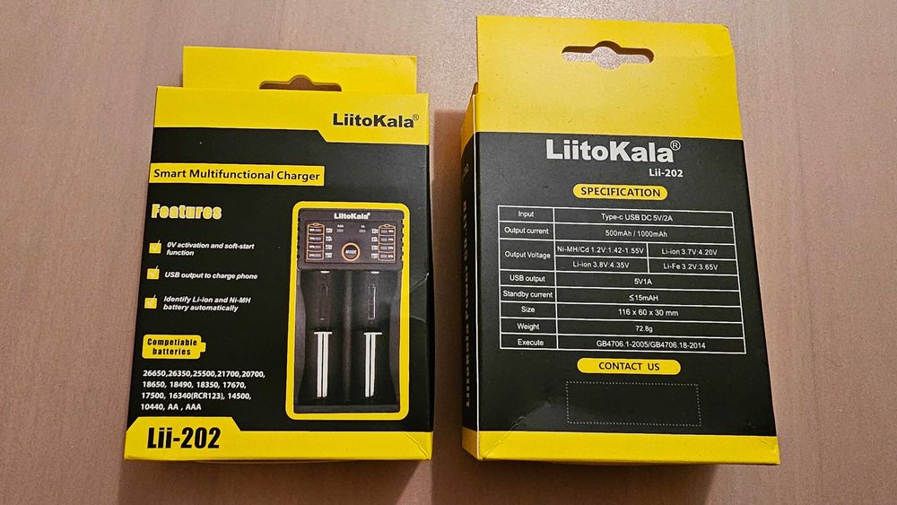 Универсальное зарядное устройство LiitoKala Lii-202 с функцией Power Bank