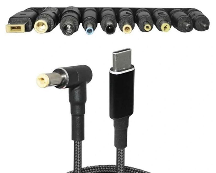 Універсальний Кабель Живлення Ноутбука 100W Type-C to DC 5.5×2.5 mm