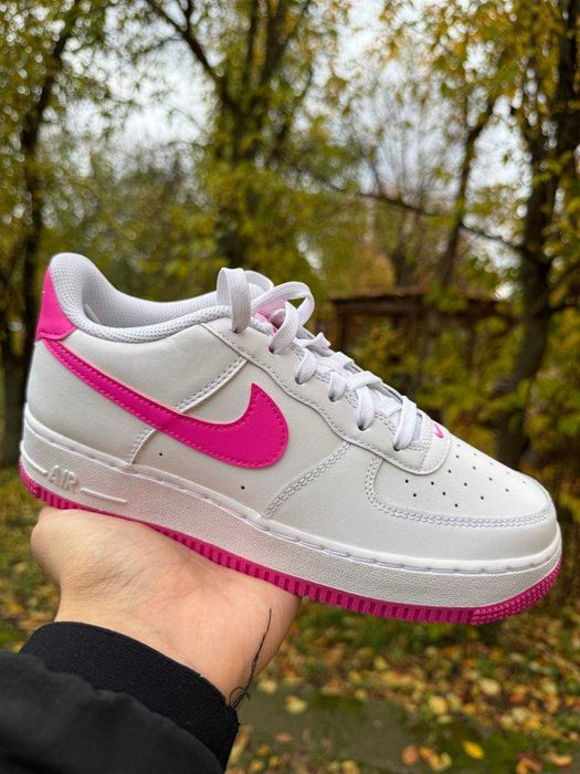 ОРИГІНАЛ! Nike Air Force 1 Low White/Hot Pink 38.5 39 40 | FV5948-102