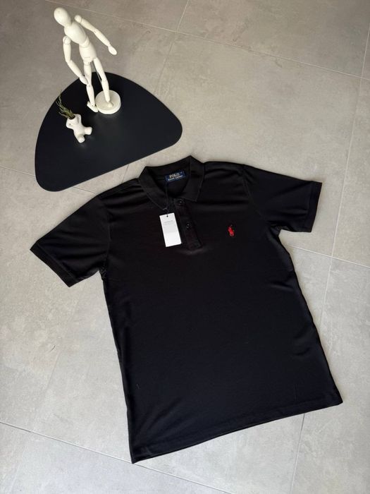 Чоловіча Футболка поло  Polo Ralph Lauren Black white old money