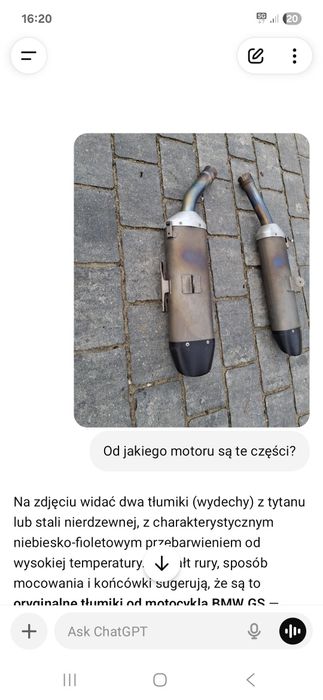 Sprzedam oryginalne tłumiki od motocykla BMW GS j m