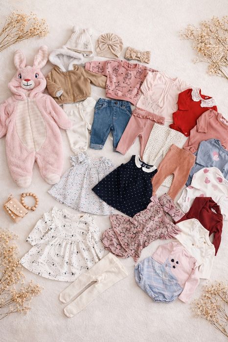 Набір речей для дівчинки 3-6 міс., комплект одягу на весну  62-68р.