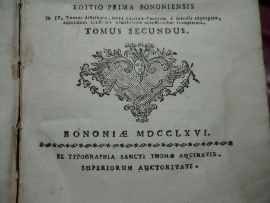 Livro Sec. XVIII  'Theologiae Moralis'  Tomus Secundus