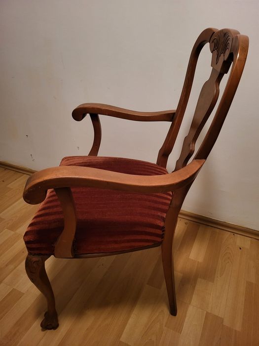 Piękne solidne krzesło antyczne antyk