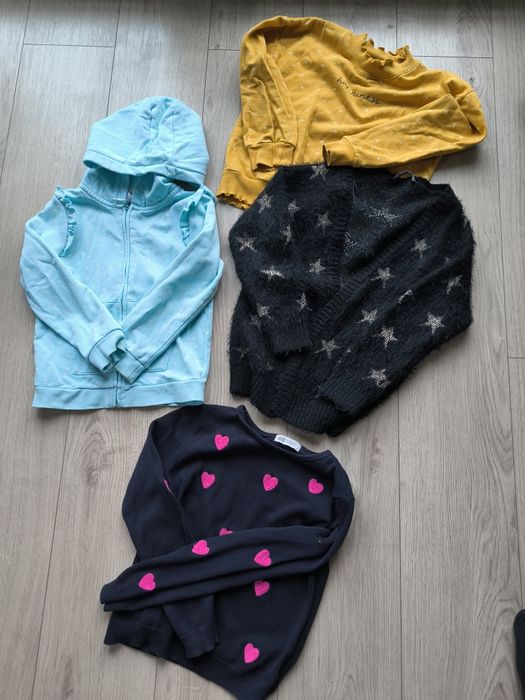 Zestaw paka Bluzy bluza serca 122-128 hm c&a pepco