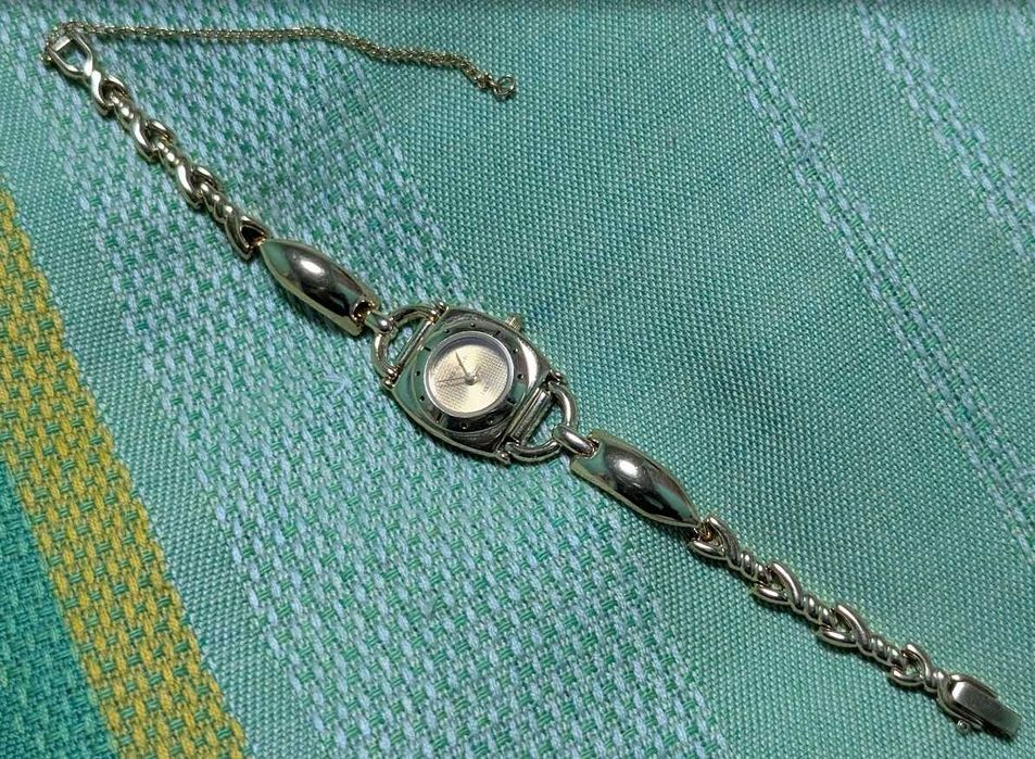 Fine Gold 24KT женские винтажные часы золотой циферблат  новая батарея