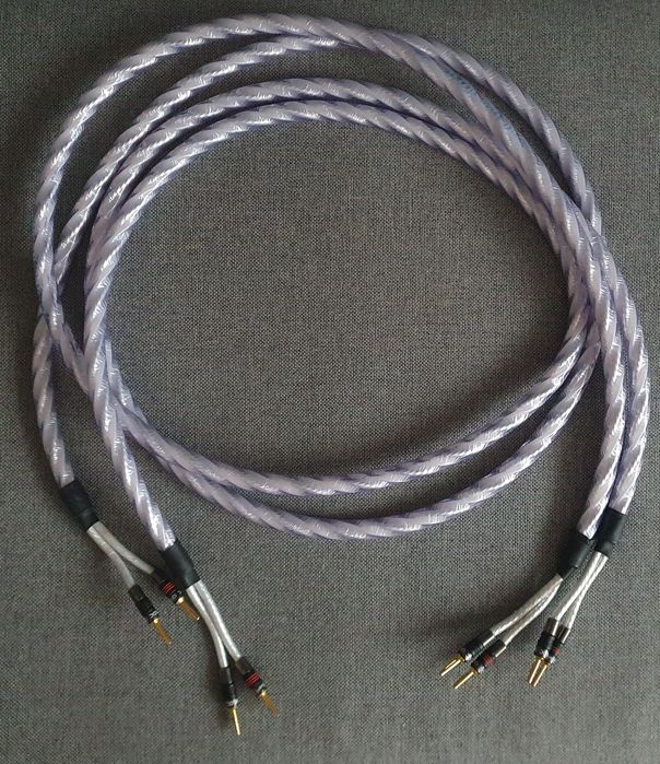 QED Genesis Silver Spiral Przewody głośnikowe 2,5 m banany AIRLOC