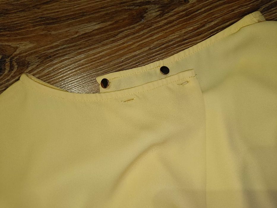 MINT & BERRY sukienka żółta bananowa za kolano midi z Zalando rozm. 40