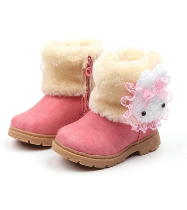 Dziecięce zimowe kozaczki z motywem królika roz 28