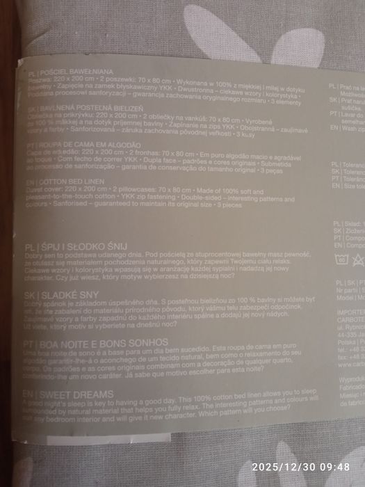 Pościel bawełniana 220x200