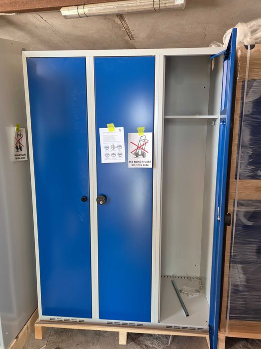 Szafa metalowa socjalna BHP potrójna 1902x1200x550 nowa z zamkiem FV!