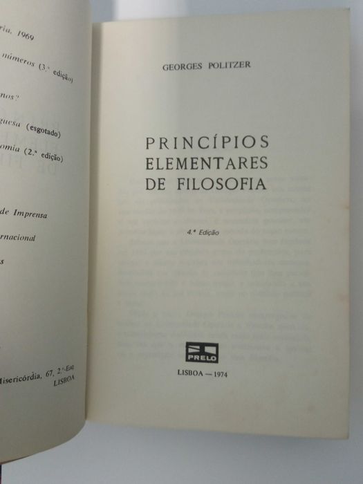 Princípios elementares de filosofia, de Georges Politzer
