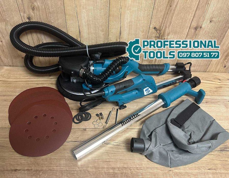 Мережевий шліфувальна машина для стелі та стін Makita 1700Вт для гіпсу