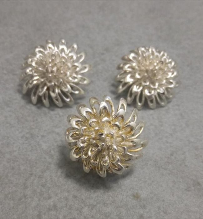 23гр набір Кульбаба каблучка 17.5 (17.0), сережки срібний