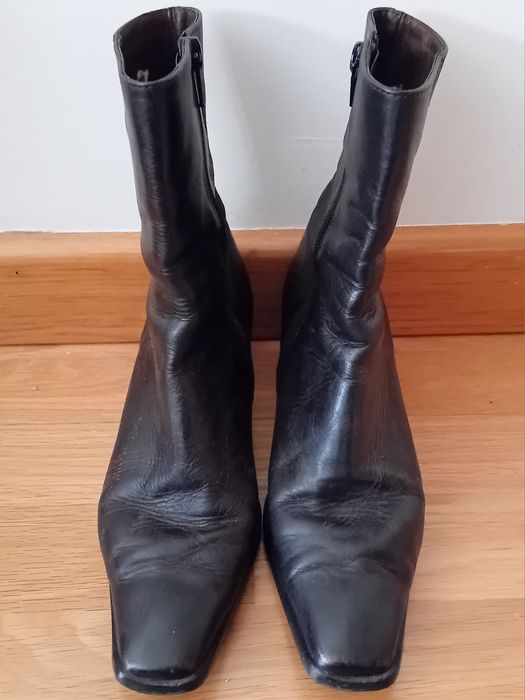 Botas de pele castenhas