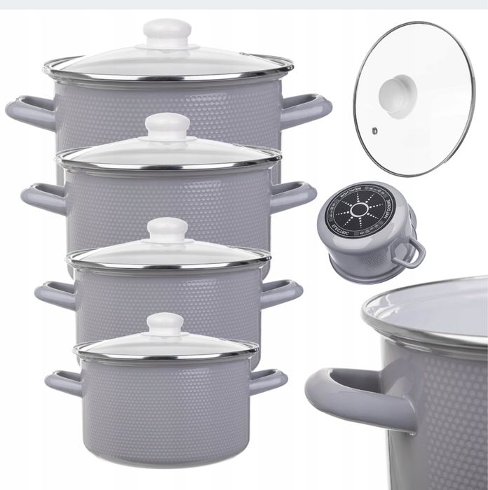 Zestaw garnków emaliowanych