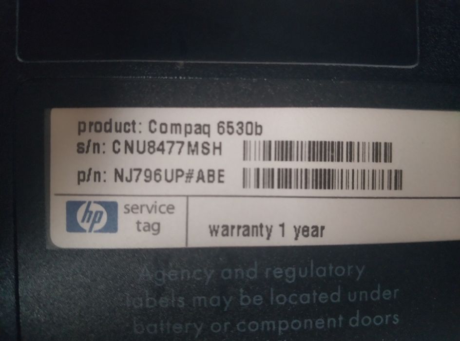 Computador Portátil HP Compaq (para peças)
