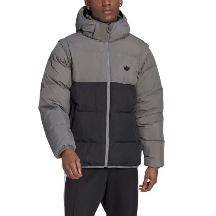 Оригінал! Пуховик Adidas Originals 3 in 1 (сіро-чорний) (S, M, L)