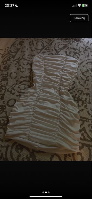 sukienka biala obciska