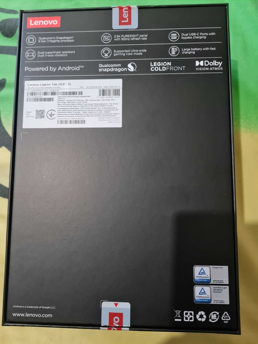 Lenovo Legion Tab (3rd Gen) 2025 12/256 Eclipse Black + Case and Film