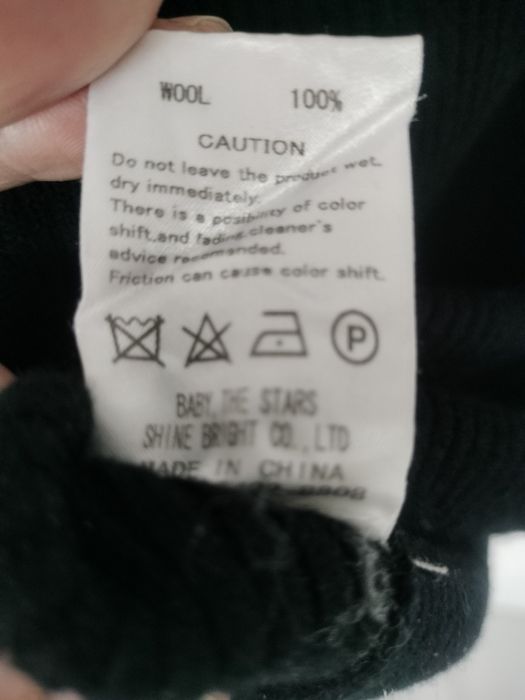 Czarny sweter golf 100% wełna XS S 34 36