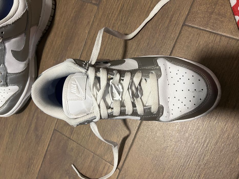 nike dunk low cinzenta / prateada