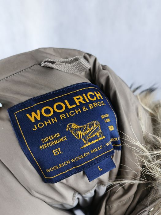 Woolrich elegancka kurtka damska L 40 jenot naturalny puch