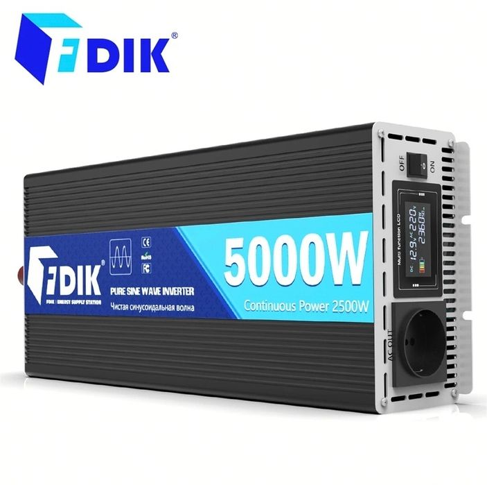Inversor Onda Pura 12v ou 24v para 220v 5000w Novo
