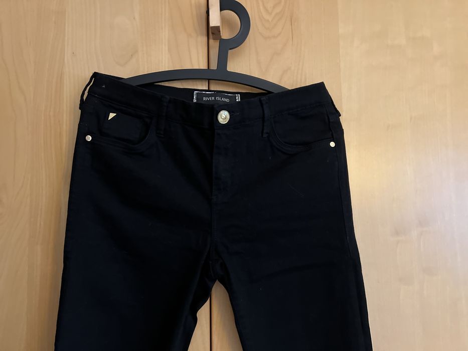 River island czarne jeansy slim roz 40