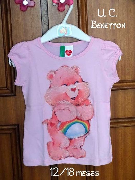 Huggable Bears T-shirt, Benetton, 12–18 months, As new