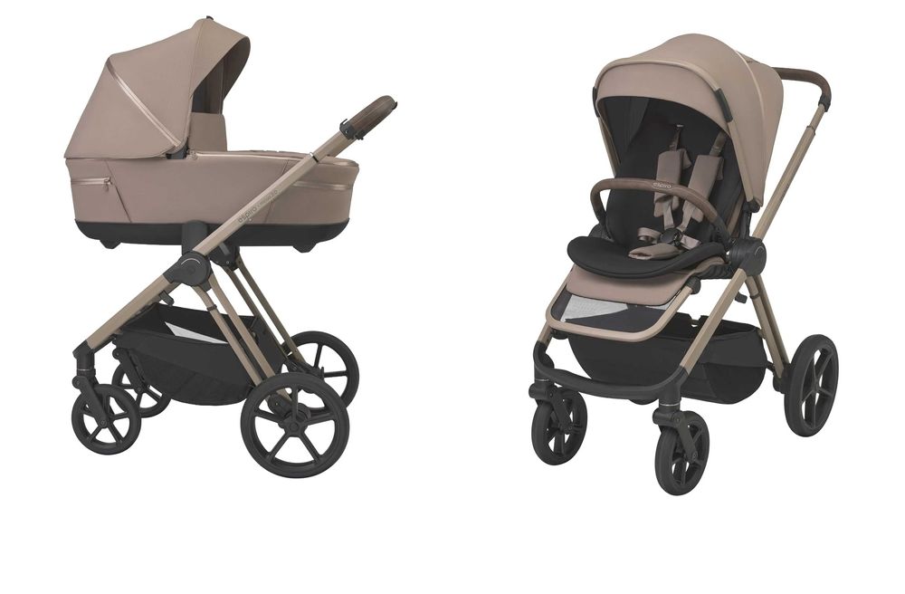 Espiro Miloo 2.0 4w1 wózek+spacerówka + fotelik + baza  obrotowa