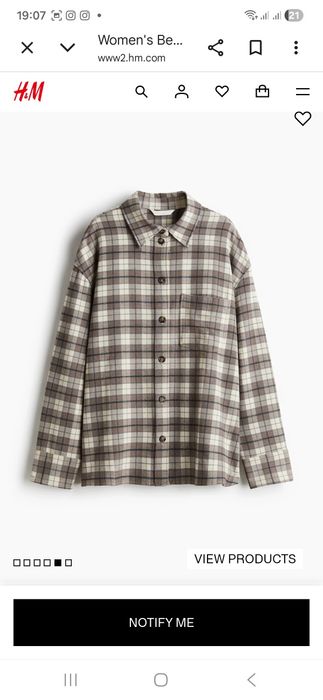 Фланелева сорочка H&M