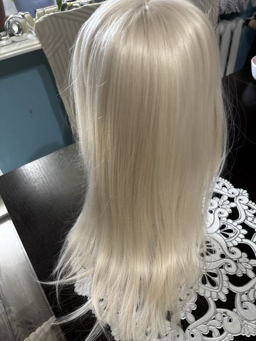 Toper perulka 50 cm platynowy blond cudna