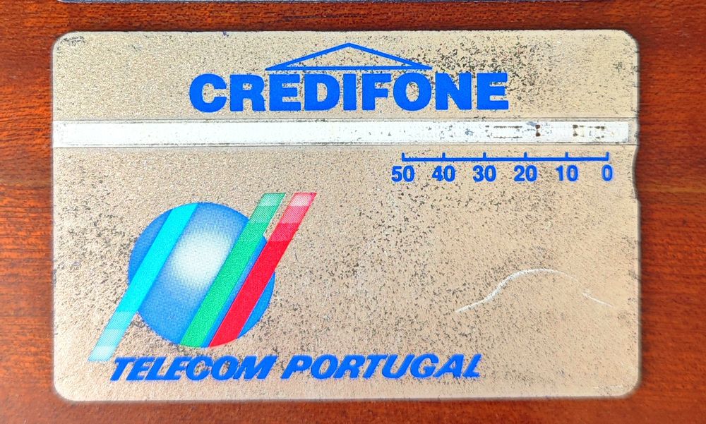 Cartão telefónico antigo