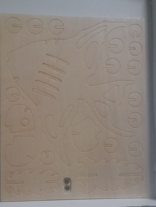 Puzzle 3D em Madeira Peixe Anjo Grande