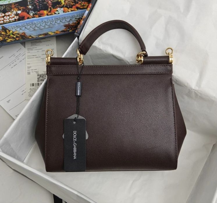 Сумка dolce&gabbana d&b sicily шоколадна