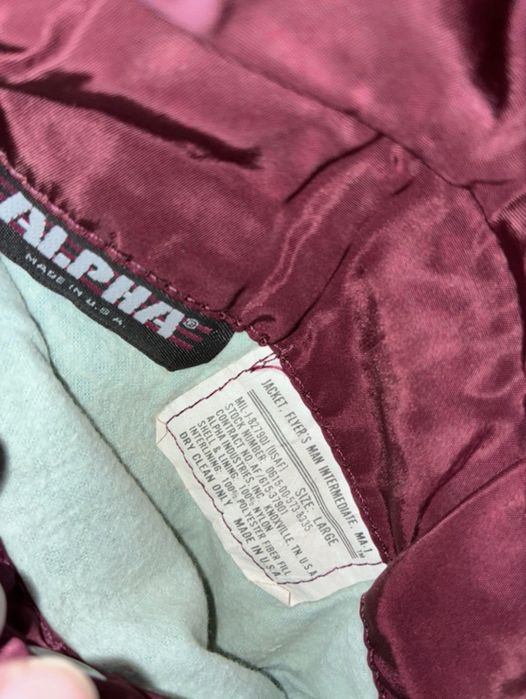 Bomber Alpha Industries Ma-1, Made in USA