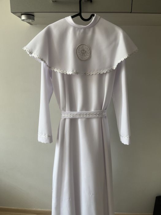 Alba komunijna - elegancka, biala, stan bardzo dobry