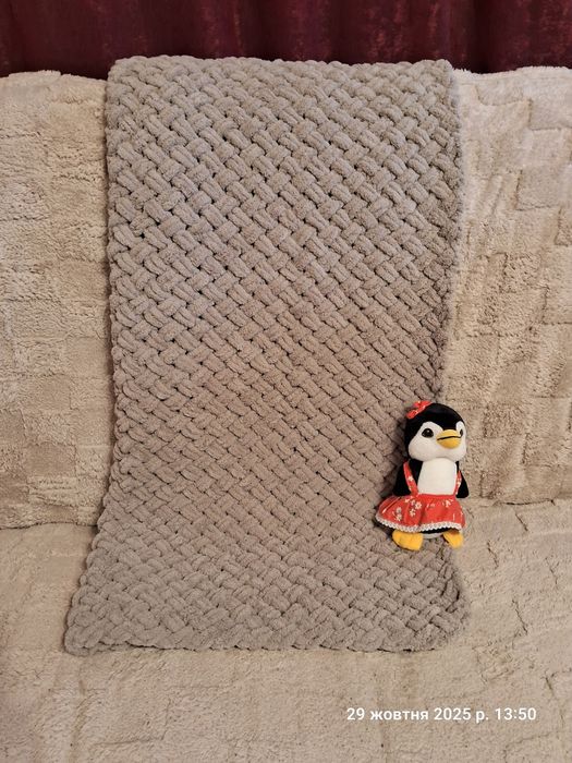 Плюшевий плед ручної роботи